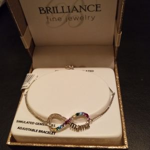 Sterling Silver colored "mama" bracelet